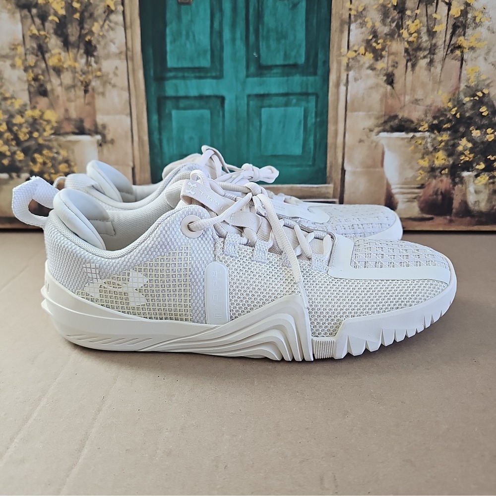 Size 10.5 - Under Armour TriBase Reign 6 Ivory Dune - Picture 3 of 8